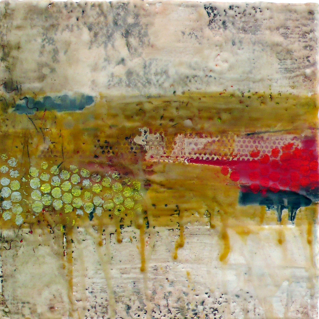 Honey, 2009, 12” x 12” Combined media/encaustic works on Panel